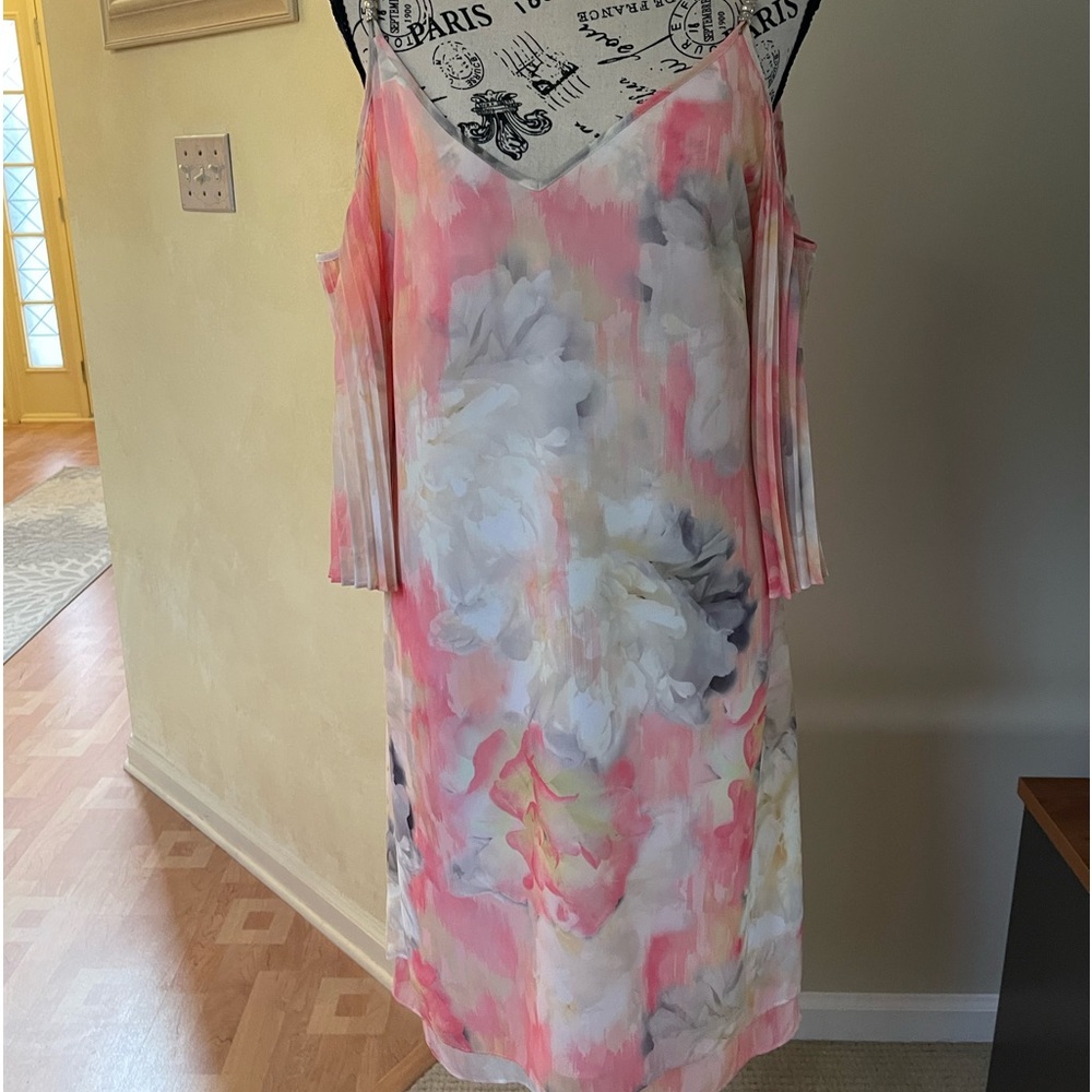 Silky floral dress